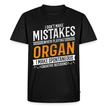Amateurs de musique d’orgue Lecteur d’orgue créatif - T-shirt Premium bio Homme - noir - Devant - Nico (187cm)