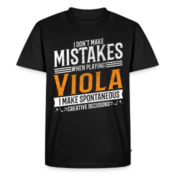 Viola Music Lovers Creative Violist - Men's Premium Organic T-Shirt - black - Front - Nico (187cm)