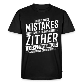 Zither Player Musical Instrument Music Zither - Men's Premium Organic T-Shirt - black - Front - Nico (187cm)