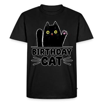 Birthday Cat Lover Funny Kitty - Men's Premium Organic T-Shirt - black - Front - Nico (187cm)
