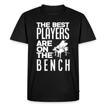 Drôle de pianiste Piano Piano Pianiste - T-shirt Premium bio Homme - noir - Devant - Nico (187cm)