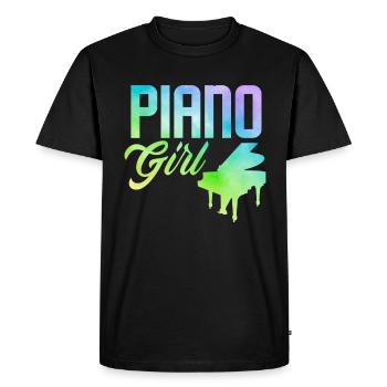 Drôle de pianiste Piano Piano Pianiste - T-shirt Premium bio Homme - noir - Devant - Nico (187cm)