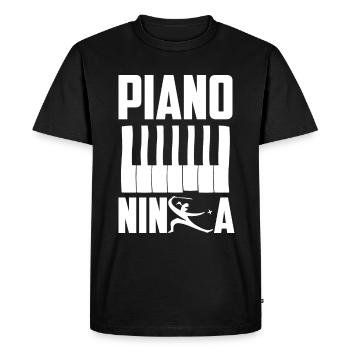 Drôle de pianiste Piano Piano Pianiste - T-shirt Premium bio Homme - noir - Devant - Nico (187cm)