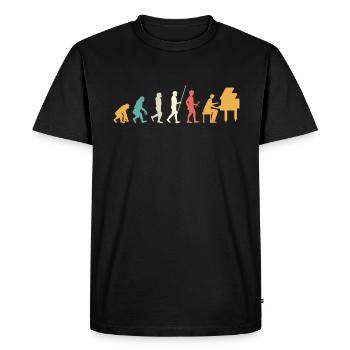 Drôle de pianiste Piano Piano Pianiste - T-shirt Premium bio Homme - noir - Devant - Nico (187cm)