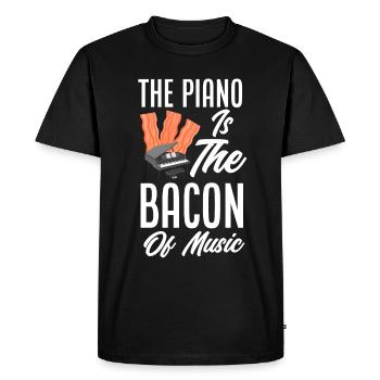 Drôle de pianiste Piano Piano Pianiste - T-shirt Premium bio Homme - noir - Devant - Nico (187cm)