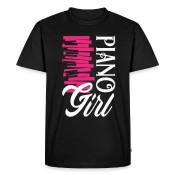Drôle de pianiste Piano Piano Pianiste - T-shirt Premium bio Homme - noir - Devant - Nico (187cm)