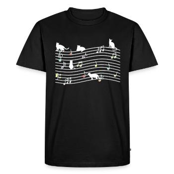 Drôle de pianiste Piano Piano Pianiste - T-shirt Premium bio Homme - noir - Devant - Nico (187cm)