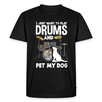 Cadeau de batteur de batterie - T-shirt Premium bio Homme - noir - Devant - Nico (187cm)