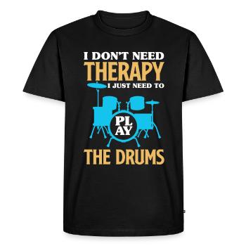 Cadeau de batteur de batterie - T-shirt Premium bio Homme - noir - Devant - Nico (187cm)