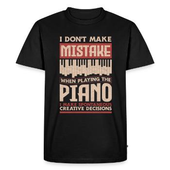 Drôle de pianiste Piano Piano Pianiste - T-shirt Premium bio Homme - noir - Devant - Nico (187cm)