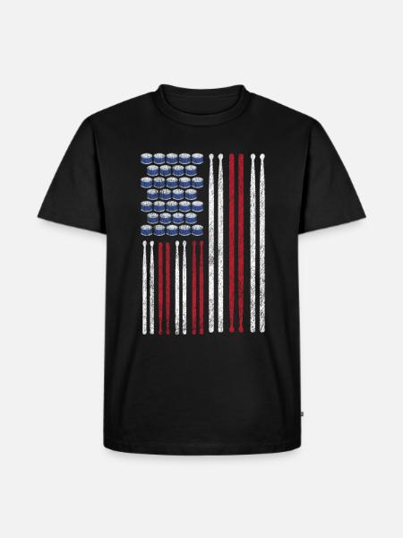 Drums Drummer Gift - Men's Premium Organic T-Shirt - black