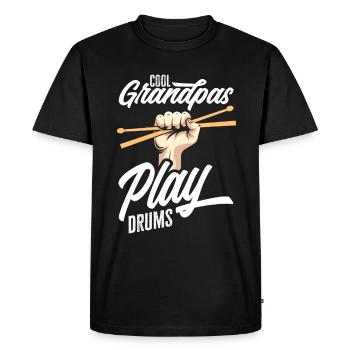 Cadeau de batteur de batterie - T-shirt Premium bio Homme - noir - Devant - Nico (187cm)