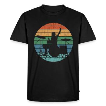 Cadeau de batteur de batterie - T-shirt Premium bio Homme - noir - Devant - Nico (187cm)