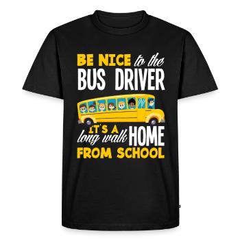 Funny school bus driver school bus bus driver - Men's Premium Organic T-Shirt - black - Front - Nico (187cm)