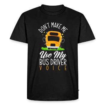 Funny school bus driver school bus bus driver - Men's Premium Organic T-Shirt - black - Front - Nico (187cm)