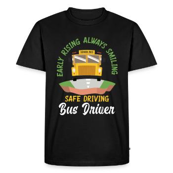 Funny school bus driver school bus bus driver - Men's Premium Organic T-Shirt - black - Front - Nico (187cm)