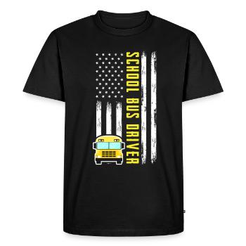 Funny school bus driver school bus bus driver - Men's Premium Organic T-Shirt - black - Front - Nico (187cm)