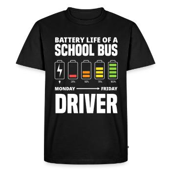 Funny school bus driver school bus bus driver - Men's Premium Organic T-Shirt - black - Front - Nico (187cm)