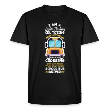 Funny school bus driver school bus bus driver - Men's Premium Organic T-Shirt - black - Front - Nico (187cm)