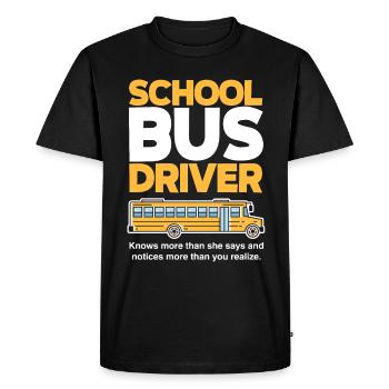 Funny school bus driver school bus bus driver - Men's Premium Organic T-Shirt - black - Front - Nico (187cm)