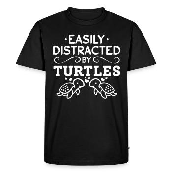 Tortues de mer mignonnes - légèrement de tortues - T-shirt Premium bio Homme - noir - Devant - Nico (187cm)