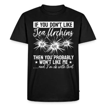 Lovers of sea urchins - If you do not see sea urchins - Men's Premium Organic T-Shirt - black - Front - Nico (187cm)