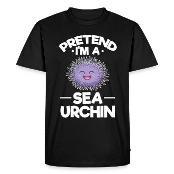 Pretend I'm a sea urchin - Men's Premium Organic T-Shirt - black - Front - Nico (187cm)