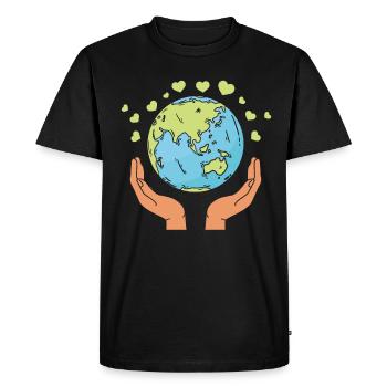 Sauver la planète, Changement climatique, Environnement, Journée de la - T-shirt Premium bio Homme - noir - Devant - Nico (187cm)