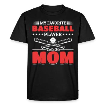 Baseball Mère Fierté Baseball Maman - T-shirt Premium bio Homme - noir - Devant - Nico (187cm)