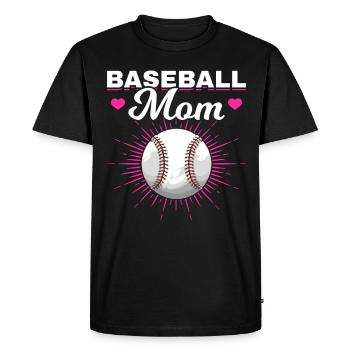 Baseball Mère Femmes Baseball Maman - T-shirt Premium bio Homme - noir - Devant - Nico (187cm)