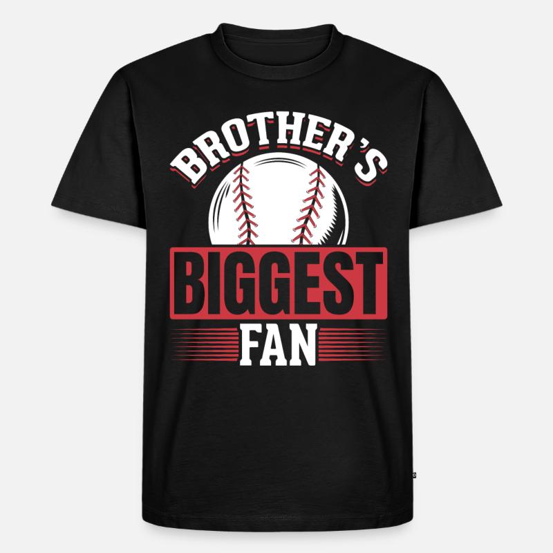 Kleine Schwester Baseball Bruder Fan - Männer Premium Bio T-Shirt - Schwarz
