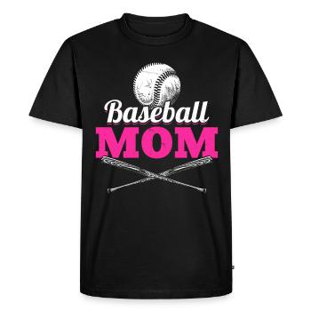 Baseball Mom Women Baseball Fan - Men's Premium Organic T-Shirt - black - Front - Nico (187cm)