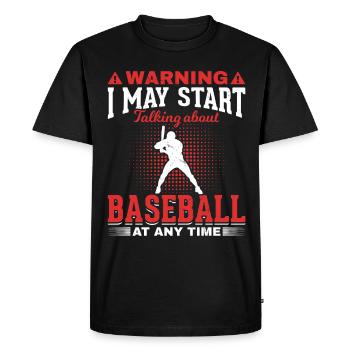 Drôle de baseball fan de baseball masculin - T-shirt Premium bio Homme - noir - Devant - Nico (187cm)