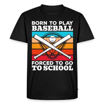 Enfants Baseball Humour Drôles Joueurs de Baseball - T-shirt Premium bio Homme - noir - Devant - Nico (187cm)