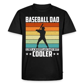 Baseball Père Retro Hommes Baseball Père - T-shirt Premium bio Homme - noir - Devant - Nico (187cm)