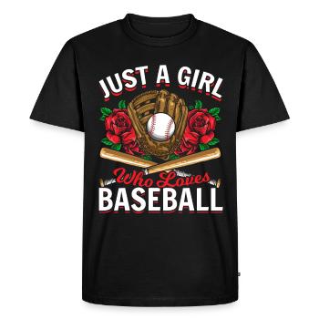 Girls Baseball Theme Baseball Lovers - Men's Premium Organic T-Shirt - black - Front - Nico (187cm)