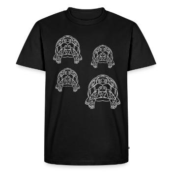 Turtles Turtles Cute turtles - Men's Premium Organic T-Shirt - black - Front - Nico (187cm)