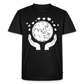 Jour de la Terre Changement climatique Environnement Journée de la Terre - T-shirt Premium bio Homme - noir - Devant - Nico (187cm)