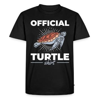 Official Turtle Shirt Turtle Lovers - Men's Premium Organic T-Shirt - black - Front - Nico (187cm)