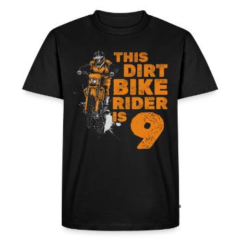 Ce petit pilote de dirt bike est motocross pour le 9ème siècle. - T-shirt Premium bio Homme - noir - Devant - Nico (187cm)