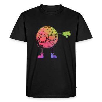 Terre Dab Danse Cool Planète Dabbing Planète Dabbing - T-shirt Premium bio Homme - noir - Devant - Nico (187cm)