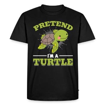 Turtle lovers cute - Men's Premium Organic T-Shirt - black - Front - Nico (187cm)