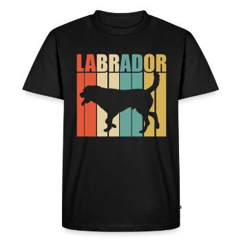 Labrador rétro - T-shirt Premium bio Homme - noir - Devant - Nico (187cm)