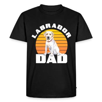 Labrador Dad Labrador Papa - T-shirt Premium bio Homme - noir - Devant - Nico (187cm)