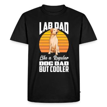 Labrador Dad Labrador Papa - T-shirt Premium bio Homme - noir - Devant - Nico (187cm)