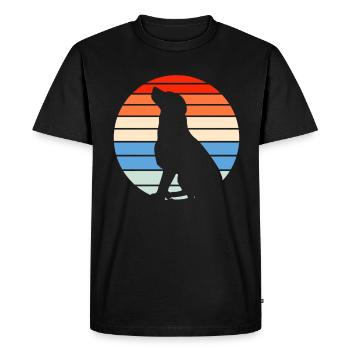 Labrador rétro - T-shirt Premium bio Homme - noir - Devant - Nico (187cm)