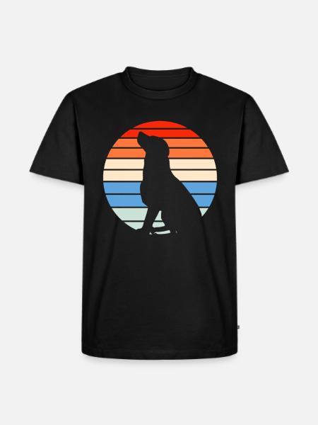 Retro Labrador - Men's Premium Organic T-Shirt - black