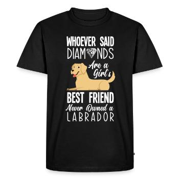 Labrador - T-shirt Premium bio Homme - noir - Devant - Nico (187cm)