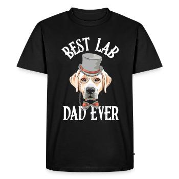 Meilleur Labrador Papa - T-shirt Premium bio Homme - noir - Devant - Nico (187cm)