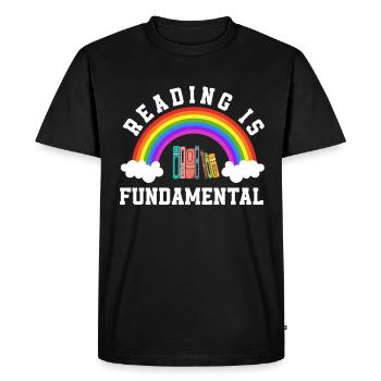 Bookworm Book Lover Librarian Gift - Men's Premium Organic T-Shirt - black - Front - Nico (187cm)
